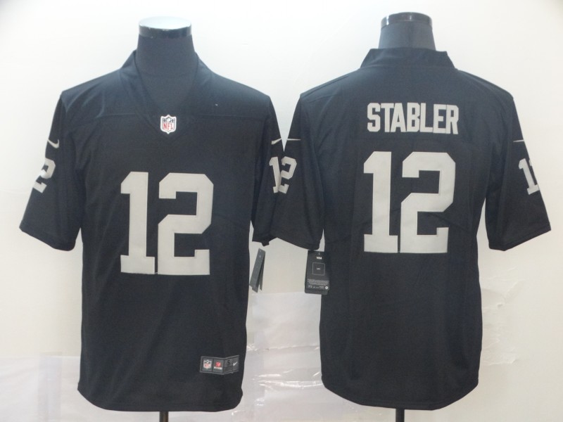Men's Las Vegas Raiders Ken Stabler #12 Black Jersey